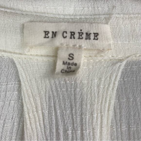 En Creme Anthropologie Embroidered Gauze Tunic Shirt Dress Women S Cream‎ Boho - Picture 4 of 7